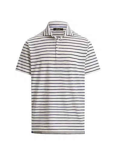 RLX Ralph Lauren Men's Lightweight Airflow Knit Polo Shirt - Refined Navy Ceramic White | Thumbnail 1 RLX Ralph Lauren Men's Lightweight Airflow Knit Polo Shirt - Refined Navy Ceramic White | Thumbnail 1