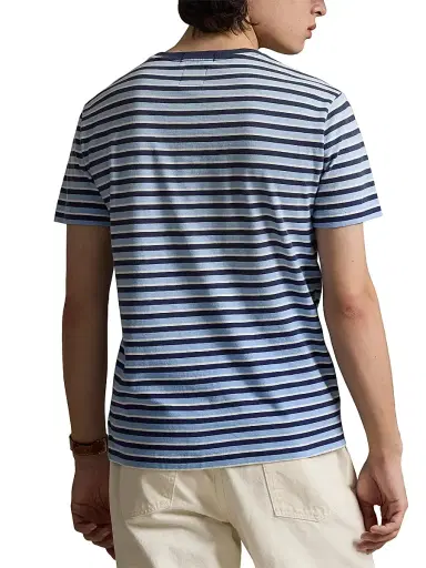 Polo Ralph Lauren Men's Yankees Striped Crewneck T-Shirt | Thumbnail 4 Polo Ralph Lauren Men's Yankees Striped Crewneck T-Shirt | Thumbnail 4