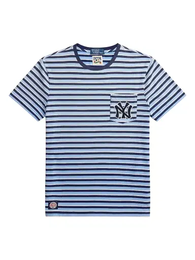 Polo Ralph Lauren Men's Yankees Striped Crewneck T-Shirt | Thumbnail 1 Polo Ralph Lauren Men's Yankees Striped Crewneck T-Shirt | Thumbnail 1