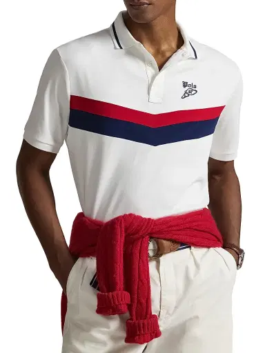 Polo Ralph Lauren Men's Logo Striped Cotton Polo Shirt | Thumbnail 3 Polo Ralph Lauren Men's Logo Striped Cotton Polo Shirt | Thumbnail 3