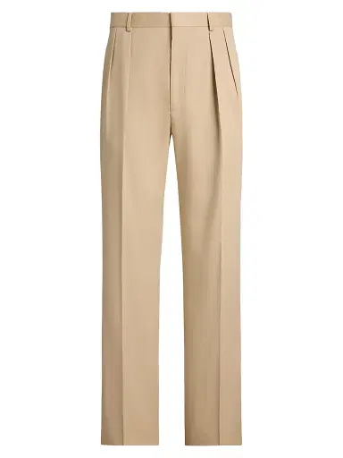 Ralph Lauren Purple Label Men's Gregory Hand-Tailored Silk Suit Trousers - Sand | Thumbnail 1 Ralph Lauren Purple Label Men's Gregory Hand-Tailored Silk Suit Trousers - Sand | Thumbnail 1