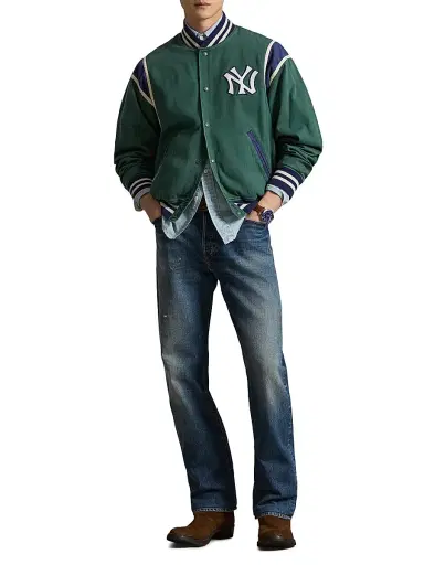Polo Ralph Lauren Men's Yankees Heritage Twill Bomber Jacket | Thumbnail 2 Polo Ralph Lauren Men's Yankees Heritage Twill Bomber Jacket | Thumbnail 2