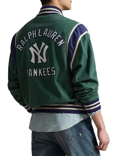 Polo Ralph Lauren Men's Yankees Heritage Twill Bomber Jacket | Thumbnail 4 Polo Ralph Lauren Men's Yankees Heritage Twill Bomber Jacket | Thumbnail 4