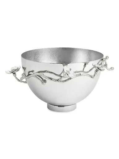 Michael Aram Silver Orchid Medium Bowl | Thumbnail 1 Michael Aram Silver Orchid Medium Bowl | Thumbnail 1
