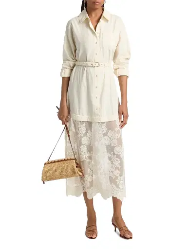 Cami NYC Women's Niveen Cotton & Lace Midi-Dress - Macadamia | Thumbnail 3 Cami NYC Women's Niveen Cotton & Lace Midi-Dress - Macadamia | Thumbnail 3