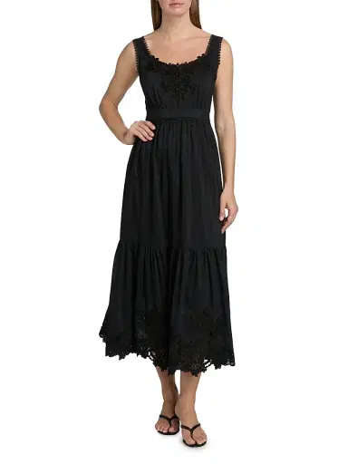 Kobi Halperin Women's Zuri Cotton-Silk Embroidered Lace Midi-Dress | Thumbnail 3 Kobi Halperin Women's Zuri Cotton-Silk Embroidered Lace Midi-Dress | Thumbnail 3