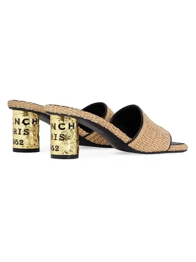 Givenchy Women's Tape Raffia-Effect Heeled Mules - Natural | Thumbnail 4 Givenchy Women's Tape Raffia-Effect Heeled Mules - Natural | Thumbnail 4