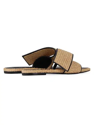 Givenchy Women's Sliced Square Raffia-Effect Flat Mules - Natural | Thumbnail 4 Givenchy Women's Sliced Square Raffia-Effect Flat Mules - Natural | Thumbnail 4