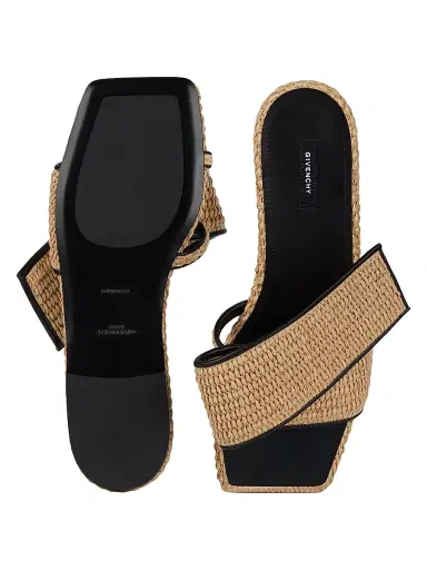 Givenchy Women's Sliced Square Raffia-Effect Flat Mules - Natural | Thumbnail 5 Givenchy Women's Sliced Square Raffia-Effect Flat Mules - Natural | Thumbnail 5