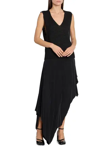 Maison Margiela Women's Asymmetric Midi-Skirt - Black - Size 10 | Thumbnail 2 Maison Margiela Women's Asymmetric Midi-Skirt - Black - Size 10 | Thumbnail 2