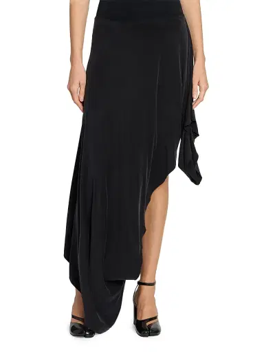 Maison Margiela Women's Asymmetric Midi-Skirt - Black - Size 10 | Thumbnail 3 Maison Margiela Women's Asymmetric Midi-Skirt - Black - Size 10 | Thumbnail 3