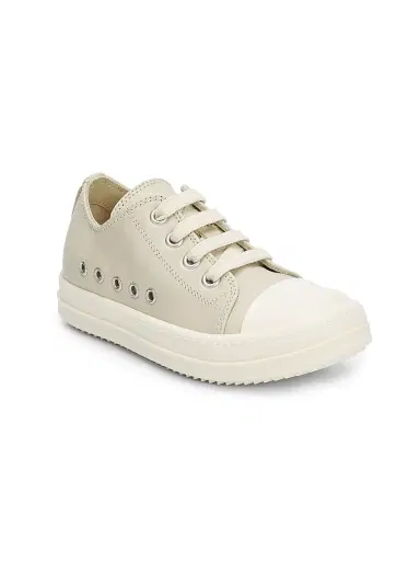Rick Owens Little Kid's & Kid's Extreme Low Leather Sneakers - Sand 2.5 (Child) | Thumbnail 1 Rick Owens Little Kid's & Kid's Extreme Low Leather Sneakers - Sand 2.5 (Child) | Thumbnail 1