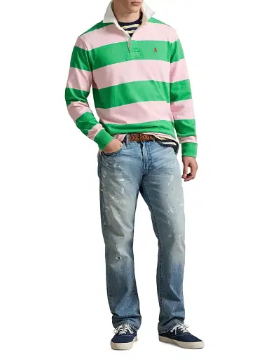 Polo Ralph Lauren Men's Rugby Striped Cotton Shirt | Thumbnail 2 Polo Ralph Lauren Men's Rugby Striped Cotton Shirt | Thumbnail 2
