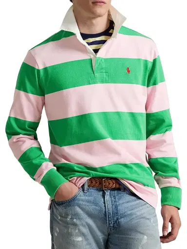 Polo Ralph Lauren Men's Rugby Striped Cotton Shirt | Thumbnail 3 Polo Ralph Lauren Men's Rugby Striped Cotton Shirt | Thumbnail 3