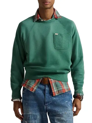 Polo Ralph Lauren Men's Seasonal Fleece Cotton-Blend Sweatshirt - Antique Green - Size XXL | Thumbnail 3 Polo Ralph Lauren Men's Seasonal Fleece Cotton-Blend Sweatshirt - Antique Green - Size XXL | Thumbnail 3