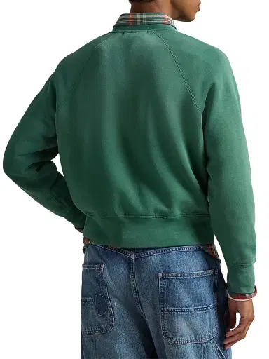 Polo Ralph Lauren Men's Seasonal Fleece Cotton-Blend Sweatshirt - Antique Green - Size XXL | Thumbnail 4 Polo Ralph Lauren Men's Seasonal Fleece Cotton-Blend Sweatshirt - Antique Green - Size XXL | Thumbnail 4