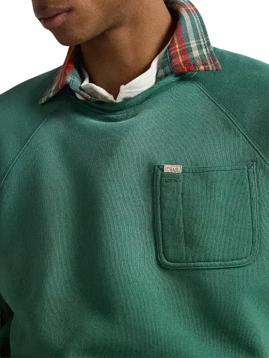 Polo Ralph Lauren Men's Seasonal Fleece Cotton-Blend Sweatshirt - Antique Green - Size XXL | Thumbnail 5 Polo Ralph Lauren Men's Seasonal Fleece Cotton-Blend Sweatshirt - Antique Green - Size XXL | Thumbnail 5