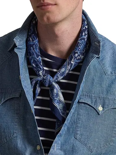 Polo Ralph Lauren Men's Chambray Button-Front Shirt - Medium Indigo | Thumbnail 5 Polo Ralph Lauren Men's Chambray Button-Front Shirt - Medium Indigo | Thumbnail 5