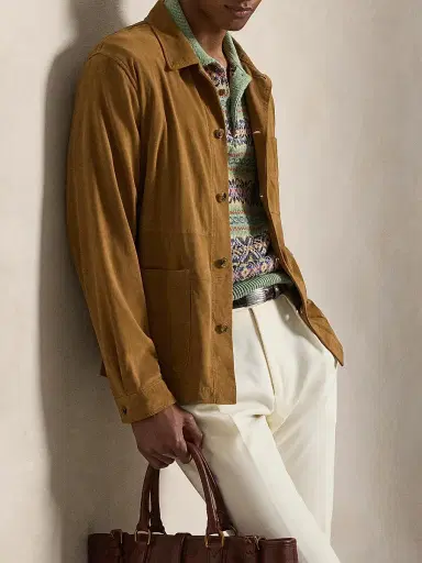 Polo Ralph Lauren Men's Suede Utility Jacket | Thumbnail 6 Polo Ralph Lauren Men's Suede Utility Jacket | Thumbnail 6
