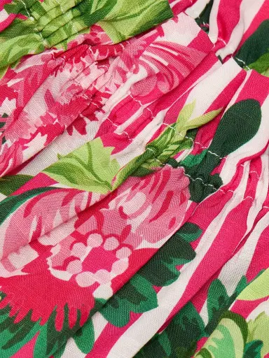 Saloni Women's Tess Striped Floral Off-The-Shoulder Top - Pivoines Stripe | Thumbnail 7 Saloni Women's Tess Striped Floral Off-The-Shoulder Top - Pivoines Stripe | Thumbnail 7