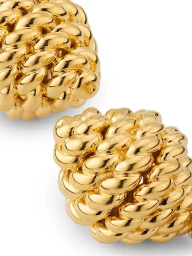 Toteme Women's 24K-Gold-Plated Knotted Rope Drop Earrings - Gold | Thumbnail 3 Toteme Women's 24K-Gold-Plated Knotted Rope Drop Earrings - Gold | Thumbnail 3