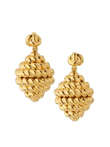 Toteme Women's 24K-Gold-Plated Knotted Rope Drop Earrings - Gold | Thumbnail 1 Toteme Women's 24K-Gold-Plated Knotted Rope Drop Earrings - Gold | Thumbnail 1