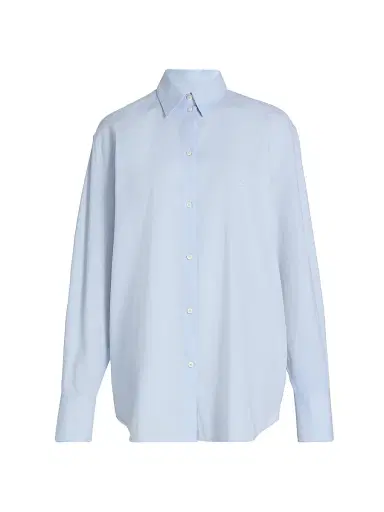 Toteme Women's Garderob Oversized Cotton-Linen Shirt - Sky | Thumbnail 1 Toteme Women's Garderob Oversized Cotton-Linen Shirt - Sky | Thumbnail 1