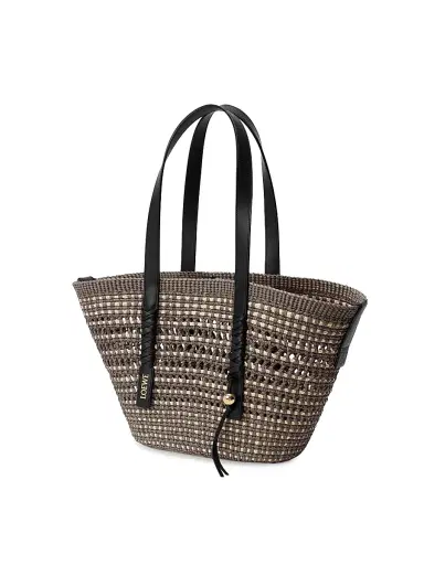 Loewe Women's x Paula's Ibiza Braided Raffia Basket Bag - Khaki Natural | Thumbnail 4 Loewe Women's x Paula's Ibiza Braided Raffia Basket Bag - Khaki Natural | Thumbnail 4