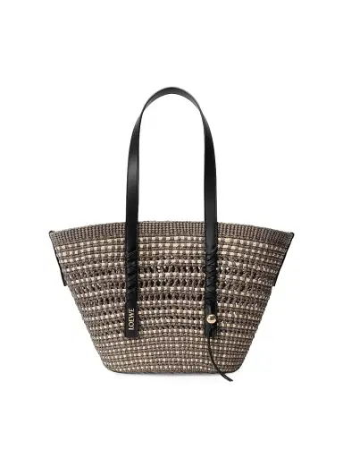 Loewe Women's x Paula's Ibiza Braided Raffia Basket Bag - Khaki Natural | Thumbnail 1 Loewe Women's x Paula's Ibiza Braided Raffia Basket Bag - Khaki Natural | Thumbnail 1