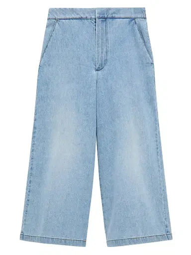 LOEWE Women's x Paula's Ibiza Denim Crop Trousers - Washed Blue | Thumbnail 1 LOEWE Women's x Paula's Ibiza Denim Crop Trousers - Washed Blue | Thumbnail 1