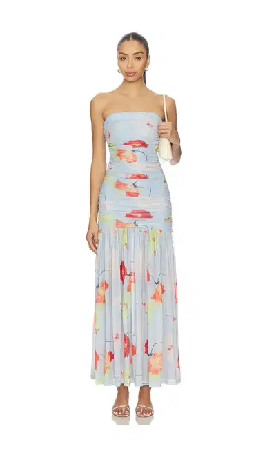 Bardot Solana Printed Mesh Maxi Dress | Thumbnail 1 Bardot Solana Printed Mesh Maxi Dress | Thumbnail 1