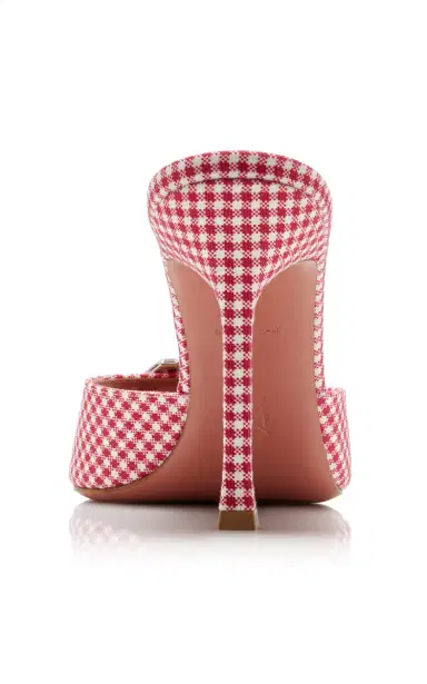 Amina Muaddi Mini Camelia Crystal Gingham Sandals | Thumbnail 5 Amina Muaddi Mini Camelia Crystal Gingham Sandals | Thumbnail 5