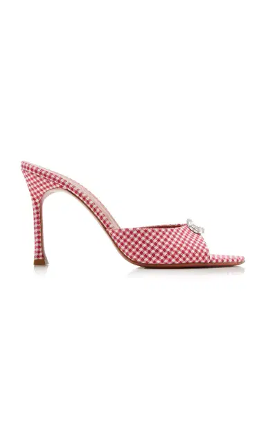 Amina Muaddi Mini Camelia Crystal Gingham Sandals | Thumbnail 7 Amina Muaddi Mini Camelia Crystal Gingham Sandals | Thumbnail 7