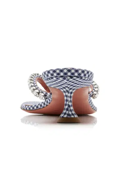 Amina Muaddi Gigi Crystal Gingham Thong Sandals | Thumbnail 5 Amina Muaddi Gigi Crystal Gingham Thong Sandals | Thumbnail 5