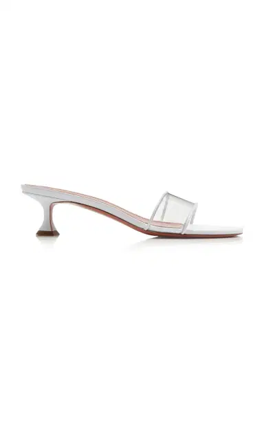 Amina Muaddi Andreea PVC Sandals | Thumbnail 1 Amina Muaddi Andreea PVC Sandals | Thumbnail 1