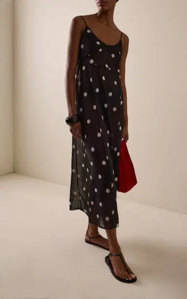 ELCE Elle Embroidered Chiffon Maxi Dress | Thumbnail 2 ELCE Elle Embroidered Chiffon Maxi Dress | Thumbnail 2