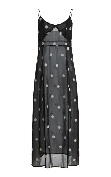 ELCE Elle Embroidered Chiffon Maxi Dress | Thumbnail 6 ELCE Elle Embroidered Chiffon Maxi Dress | Thumbnail 6