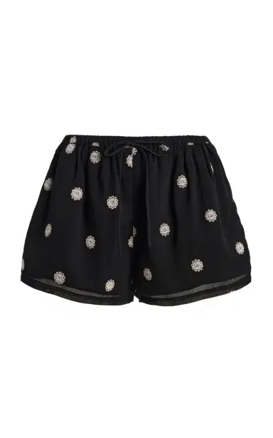 ELCE Elle Embroidered Crepe Shorts | Thumbnail 7 ELCE Elle Embroidered Crepe Shorts | Thumbnail 7
