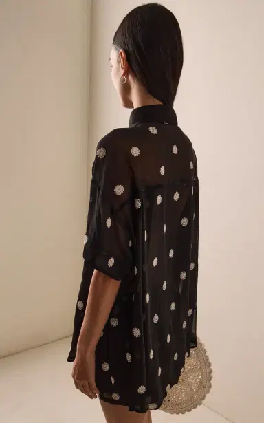 ELCE Elle Embroidered Chiffon Shirt | Thumbnail 4 ELCE Elle Embroidered Chiffon Shirt | Thumbnail 4