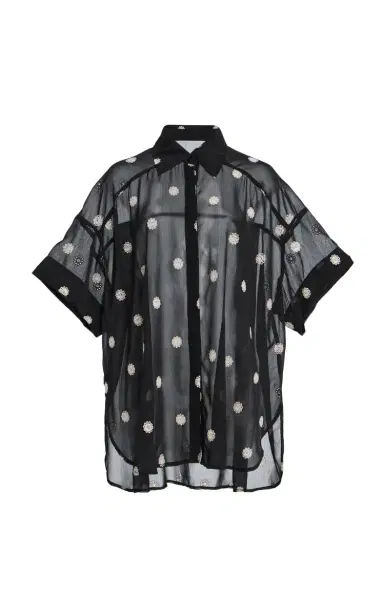 ELCE Elle Embroidered Chiffon Shirt | Thumbnail 7 ELCE Elle Embroidered Chiffon Shirt | Thumbnail 7