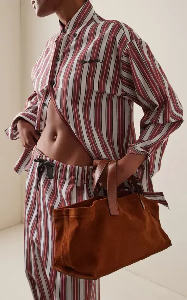 Staud Port Suede Tote Bag | Thumbnail 2 Staud Port Suede Tote Bag | Thumbnail 2