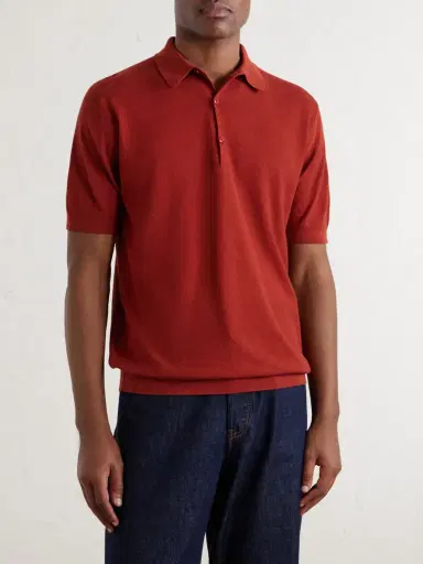 John Smedley Roth Sea Island Cotton Polo Shirt - Men | Thumbnail 3 John Smedley Roth Sea Island Cotton Polo Shirt - Men | Thumbnail 3