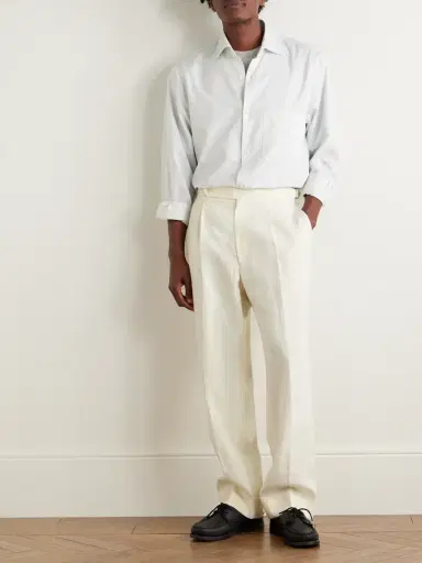 Stòffa Straight-Leg Pleated Linen Trousers - Men | Thumbnail 2 Stòffa Straight-Leg Pleated Linen Trousers - Men | Thumbnail 2