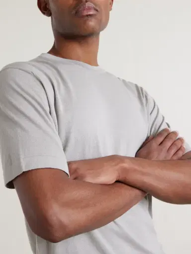 John Smedley Lorca Slim-Fit Sea Island Cotton T-Shirt - Men | Thumbnail 5 John Smedley Lorca Slim-Fit Sea Island Cotton T-Shirt - Men | Thumbnail 5