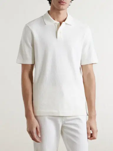 MR P. Organic Cotton and Linen-Blend Piqué Polo Shirt - Men | Thumbnail 3 MR P. Organic Cotton and Linen-Blend Piqué Polo Shirt - Men | Thumbnail 3