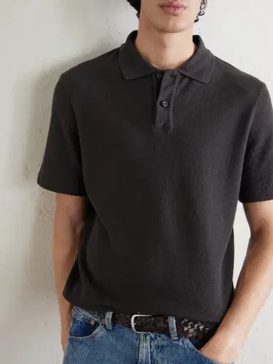 MR P. Organic Cotton and Linen-Blend Piqué Polo Shirt - Men | Thumbnail 5 MR P. Organic Cotton and Linen-Blend Piqué Polo Shirt - Men | Thumbnail 5
