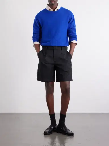 MR P. Wide-Leg Pleated Wool Shorts - Men | Thumbnail 2 MR P. Wide-Leg Pleated Wool Shorts - Men | Thumbnail 2