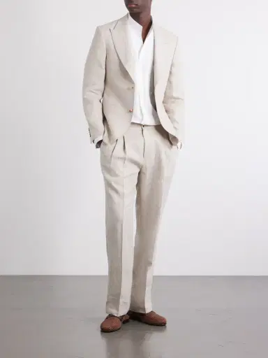 MR P. Straight-Leg Pleated Linen Trousers - Men | Thumbnail 2 MR P. Straight-Leg Pleated Linen Trousers - Men | Thumbnail 2