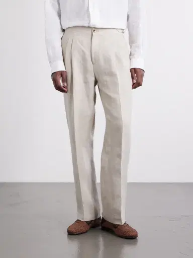 MR P. Straight-Leg Pleated Linen Trousers - Men | Thumbnail 3 MR P. Straight-Leg Pleated Linen Trousers - Men | Thumbnail 3