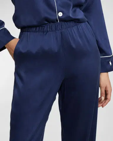 Polo Ralph Lauren The Laurel Stretch Silk Pajama Set | Thumbnail 4 Polo Ralph Lauren The Laurel Stretch Silk Pajama Set | Thumbnail 4